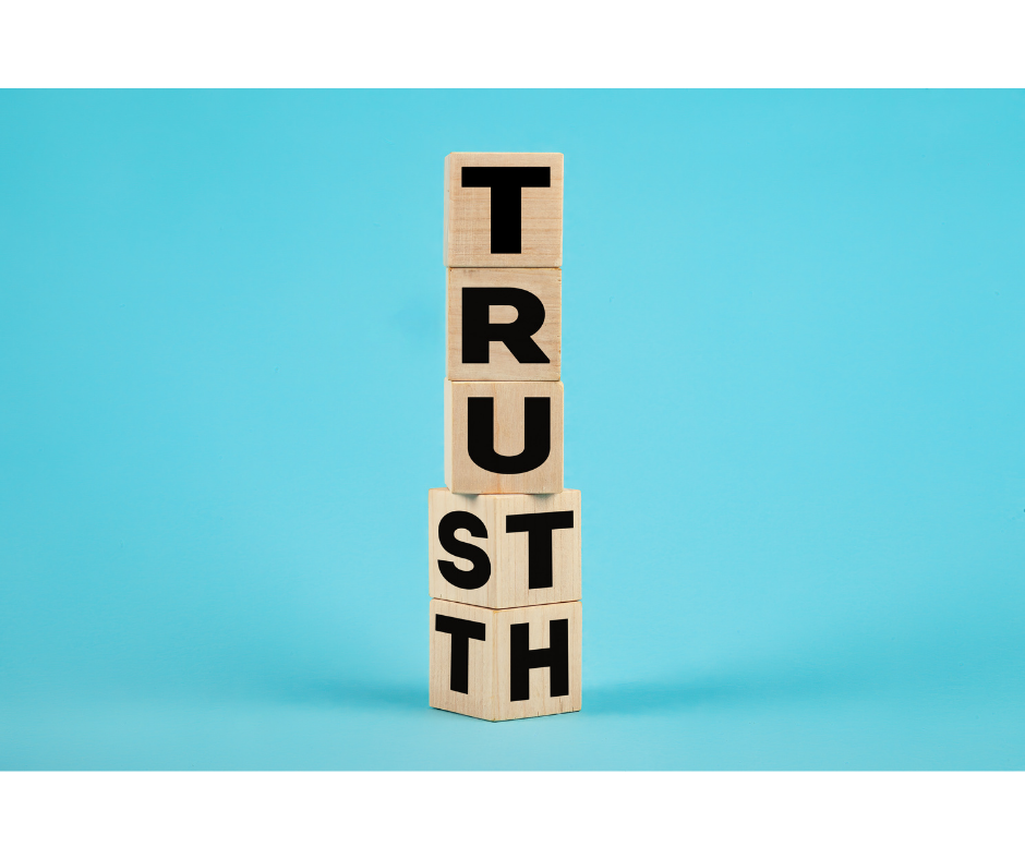 Image of tiles with the letters that spell Trust and Truth. Financial trust in a relationship