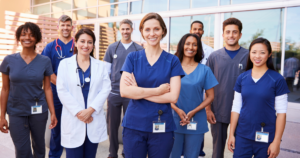 Why Good Healthcare Workers Still Miss Hand Hygiene Opportunities. Image of a group of healthcare workers